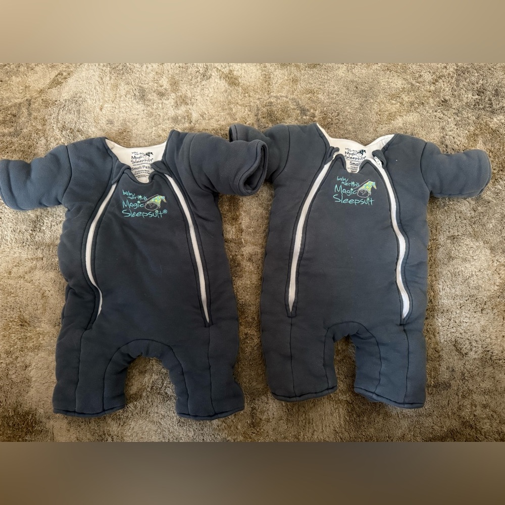 Baby Merlin's Magic Sleepsuit - 100% Cotton - Navy - Small